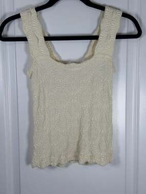 Free People Love Letter Cami Tank Top in Ivory Size XS-S